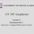 Geophysics Lecture 2 – Petroleum Reservoirs and Trapping Mechanisms